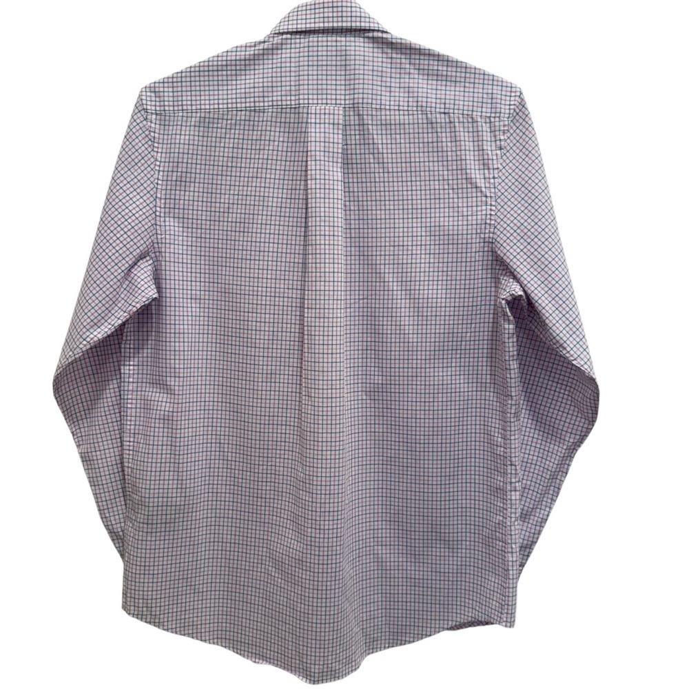 Ralph Lauren Boys Button Up Oxford Shirt White Plaid Crest Logo size 18 Youth - Picture 2 of 6